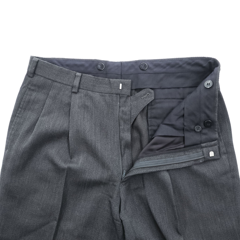 Brooks Brothers Wool Double Pleat Trousers Size 34 Charcoal Gray