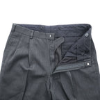 Brooks Brothers Wool Double Pleat Trousers Size 34 Charcoal Gray