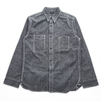 BIG YANK 1935 Black Chambray Work Shirt Gacha Pockets Made in Japan Size M