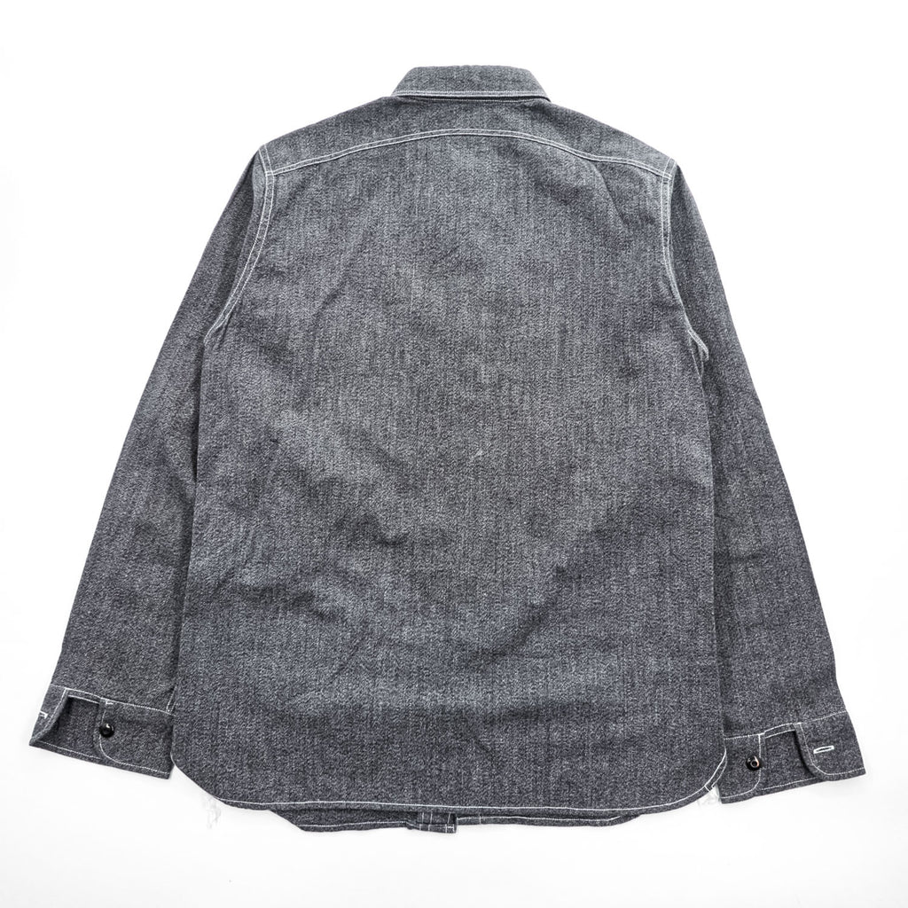BIG YANK 1935 Black Chambray Work Shirt Gacha Pockets Made in Japan Size M