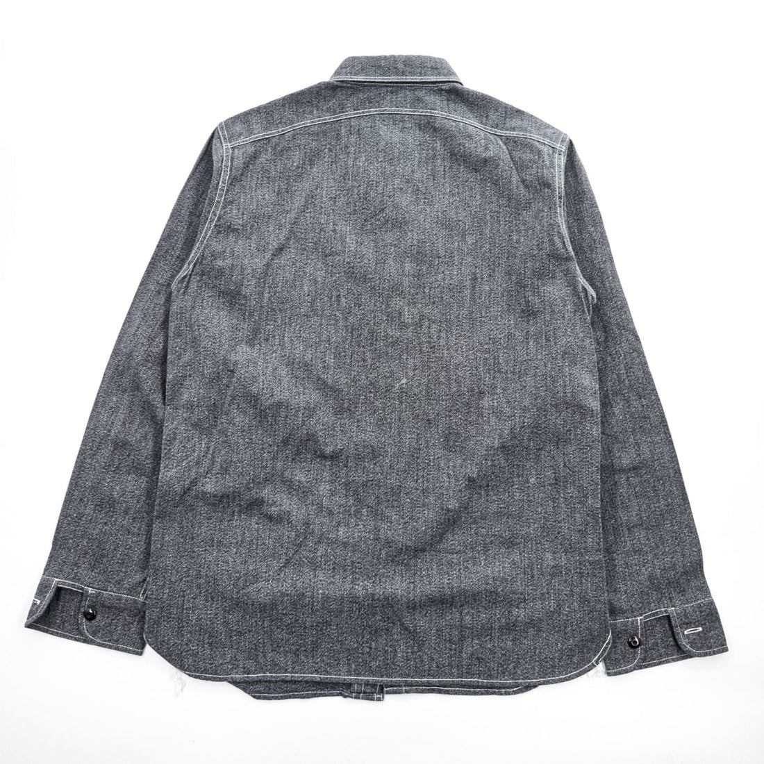 BIG YANK 1935 Black Chambray Work Shirt Gacha Pockets Made in Japan Size M