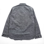 BIG YANK 1935 Black Chambray Work Shirt Gacha Pockets Made in Japan Size M