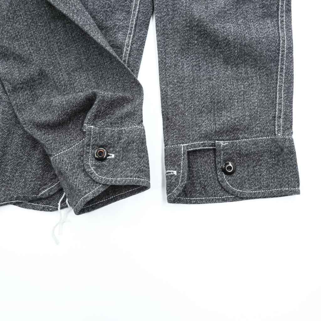 BIG YANK 1935 Black Chambray Work Shirt Gacha Pockets Made in Japan Size M
