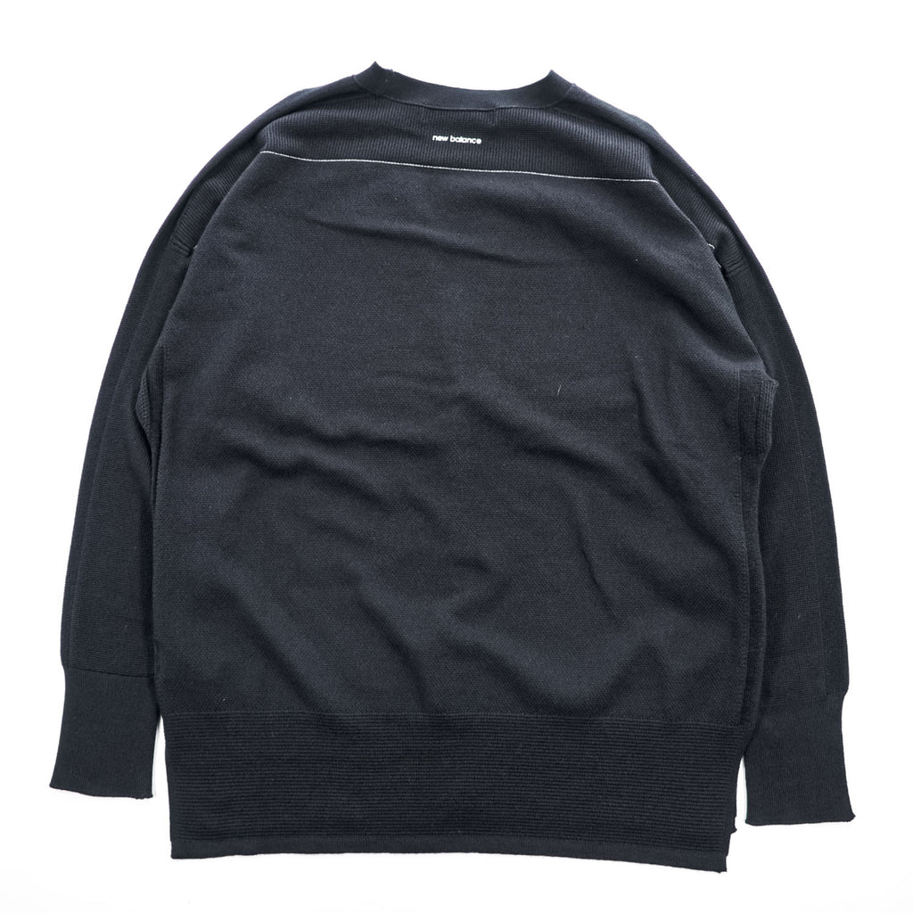 New Balance Tokyo Design Studio JMTL9552 Knit Cardigan Black Wool Blend Made in Japan S