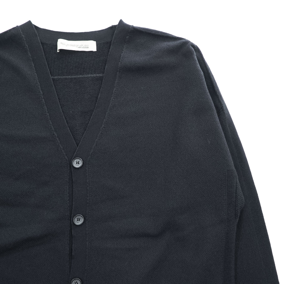 New Balance Tokyo Design Studio JMTL9552 Knit Cardigan Black Wool Blend Made in Japan S
