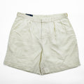 Polo by Ralph Lauren 100% Linen Pleated Shorts Ivory Size 36 Made in Philippines
