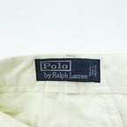 Polo by Ralph Lauren 100% Linen Pleated Shorts Ivory Size 36 Made in Philippines
