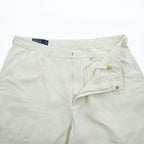 Polo by Ralph Lauren 100% Linen Pleated Shorts Ivory Size 36 Made in Philippines