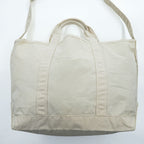 L.L.Bean Cotton Canvas 2-Way Tote Bag Natural Made in Vietnam