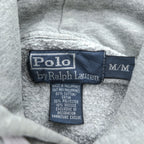 Polo Ralph Lauren 90年代 プルオーバー パーカー M グレー ビッグポニー カンガルーポケット