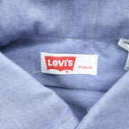 Levi's 80年代 USA製 ヴィンテージ 長袖シャツ M ブルー 白タブ フラップ ダブルポケット 60665-0813