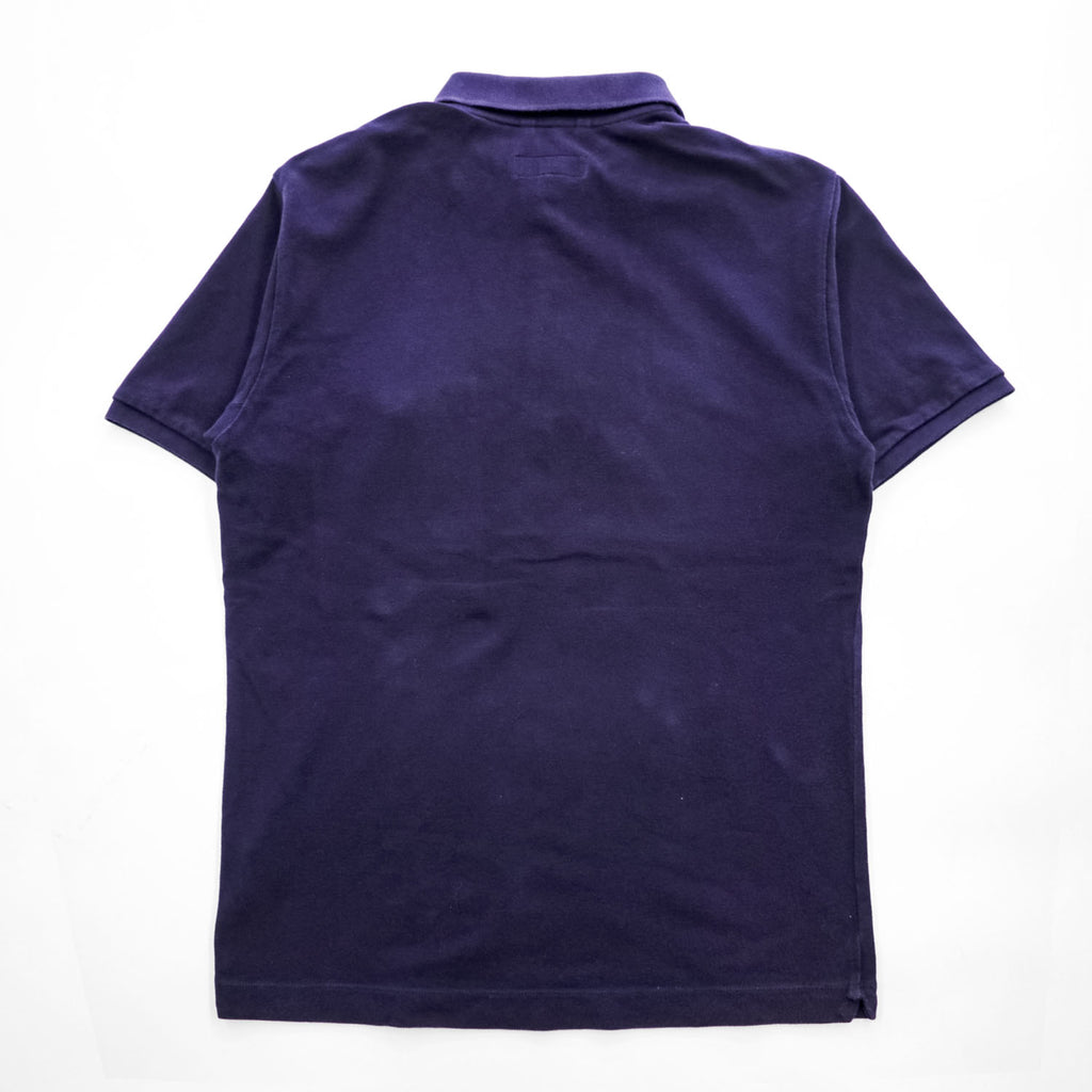 Nigel Cabourn 日本製 ポロシャツ M ネイビー 鹿の子 リボン付き 胸ポケット 8030021611