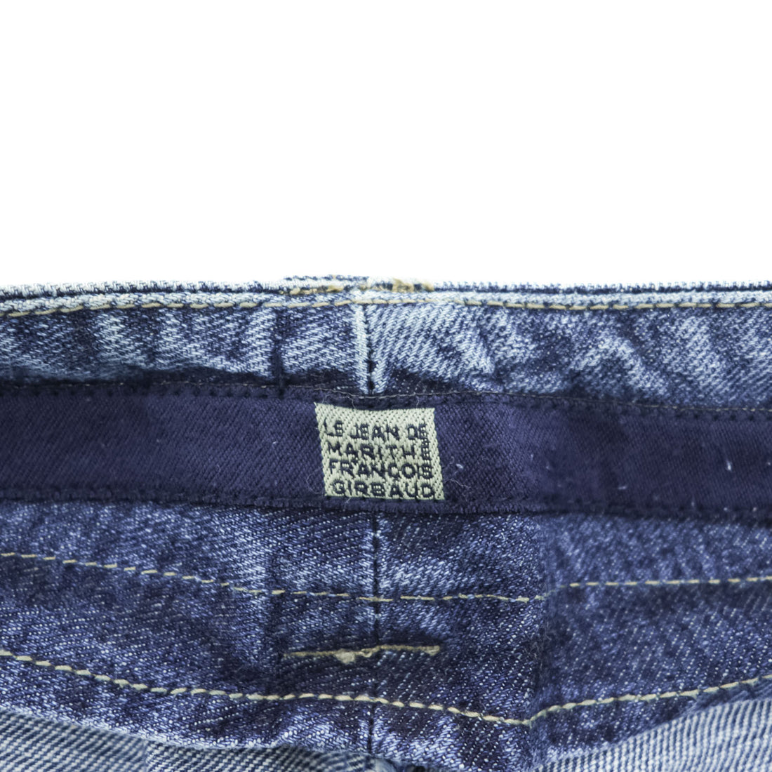 MARITHE + FRANCOIS GIRBAUD 90年代 デニムショーツ ショートパンツ ハーフパンツ L インディゴ ブルー デニム ワイド シャトルパンツ