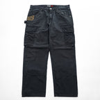 Wrangler カーゴ ワークパンツ L ブラック リップストップ RIGGS WORKWEAR ダブルニー 103W060BL