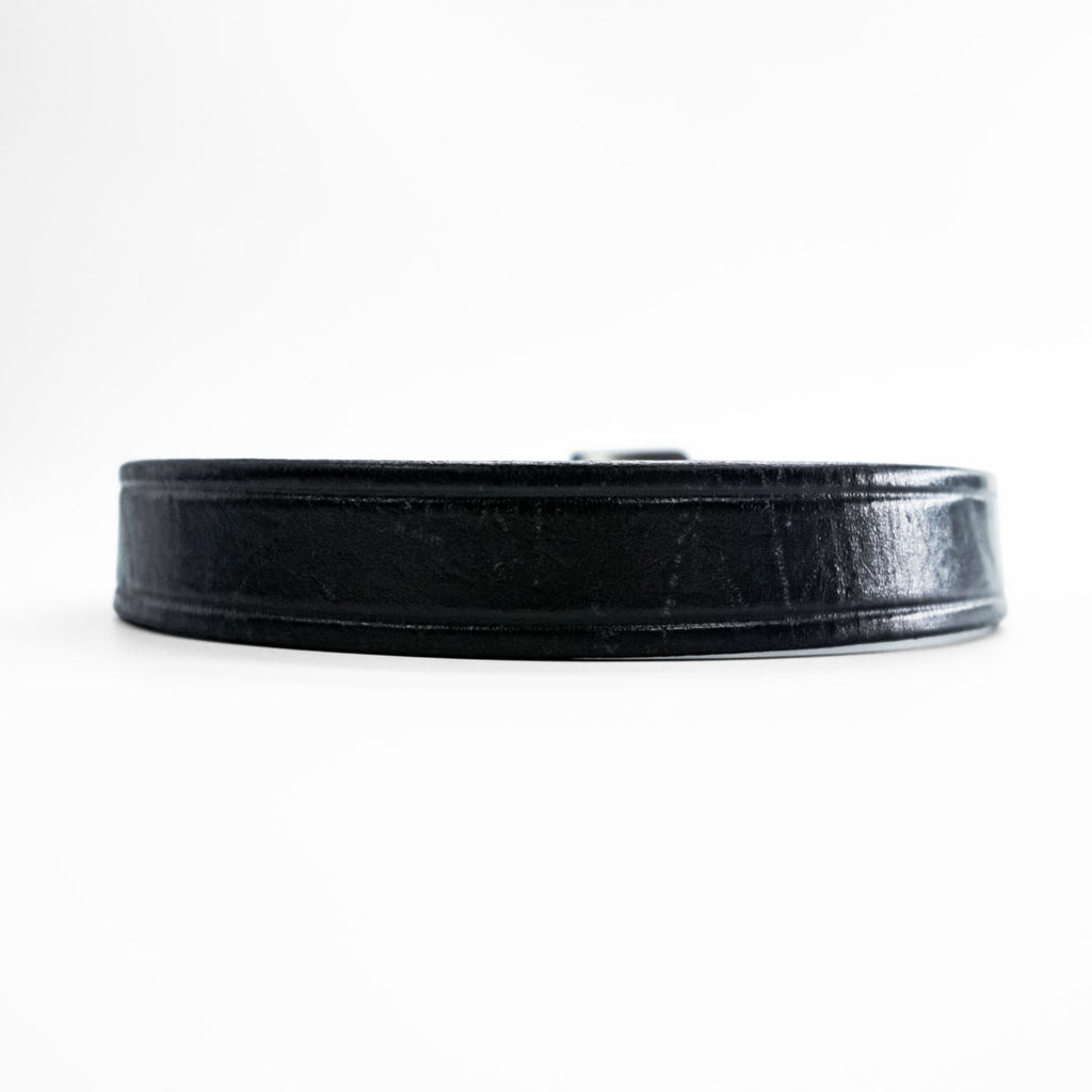 TORY LEATHER 米国製 ウエスタン ブライドルレザー ベルト ブラック シルバー 彫刻 デザイン バックル 2919 USA製