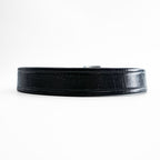TORY LEATHER 米国製 ウエスタン ブライドルレザー ベルト ブラック シルバー 彫刻 デザイン バックル 2919 USA製