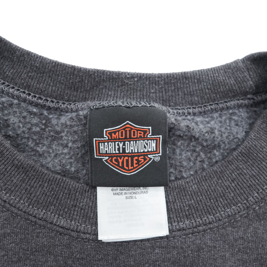 HARLEY DAVIDSON クルーネックスウェット トレーナー L グレー 裏起毛 5546