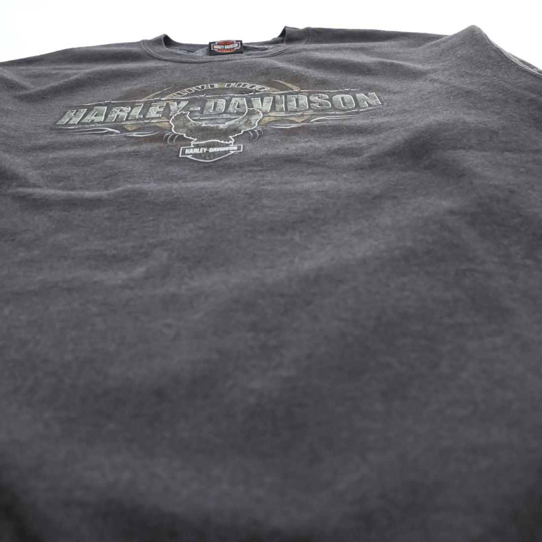 HARLEY DAVIDSON クルーネックスウェット トレーナー L グレー 裏起毛 5546