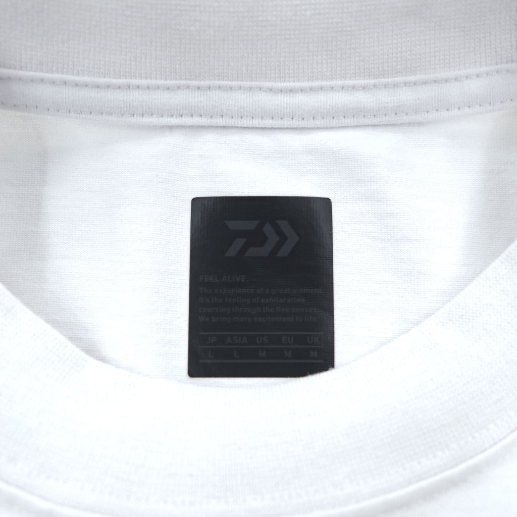 DAIWA PIER39 テックドローストリング Tシャツ TECH DRAWSTRING S/S TEE L ホワイト ドローコード BE-41024