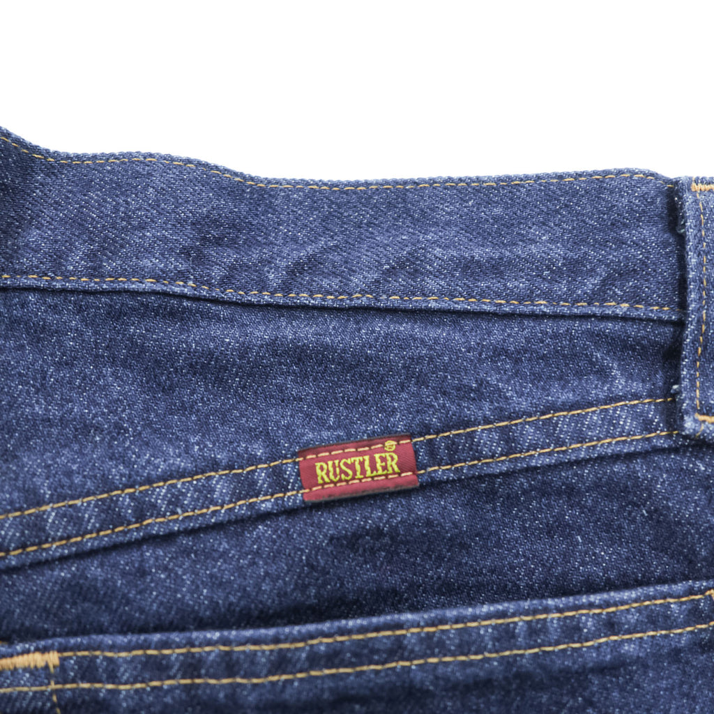 RUSTLER ( Wrangler ) デニムパンツ ジーンズ M インディゴ ブルー リジッド 濃紺 1087619PW