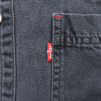 Levi's 90年代 ヴィンテージ 長袖デニムシャツ M ブラック RED TAB JEANS メタルボタン 60560-1361