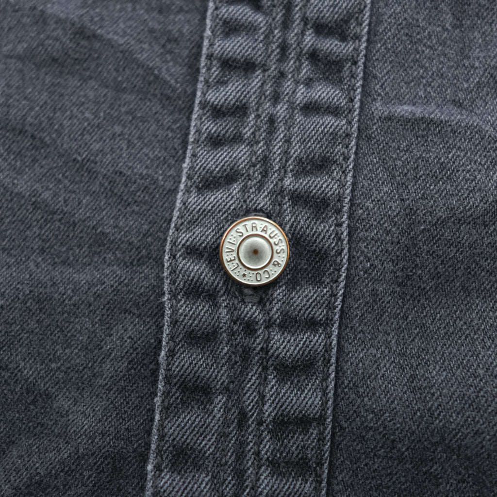 Levi's 90年代 ヴィンテージ 長袖デニムシャツ M ブラック RED TAB JEANS メタルボタン 60560-1361