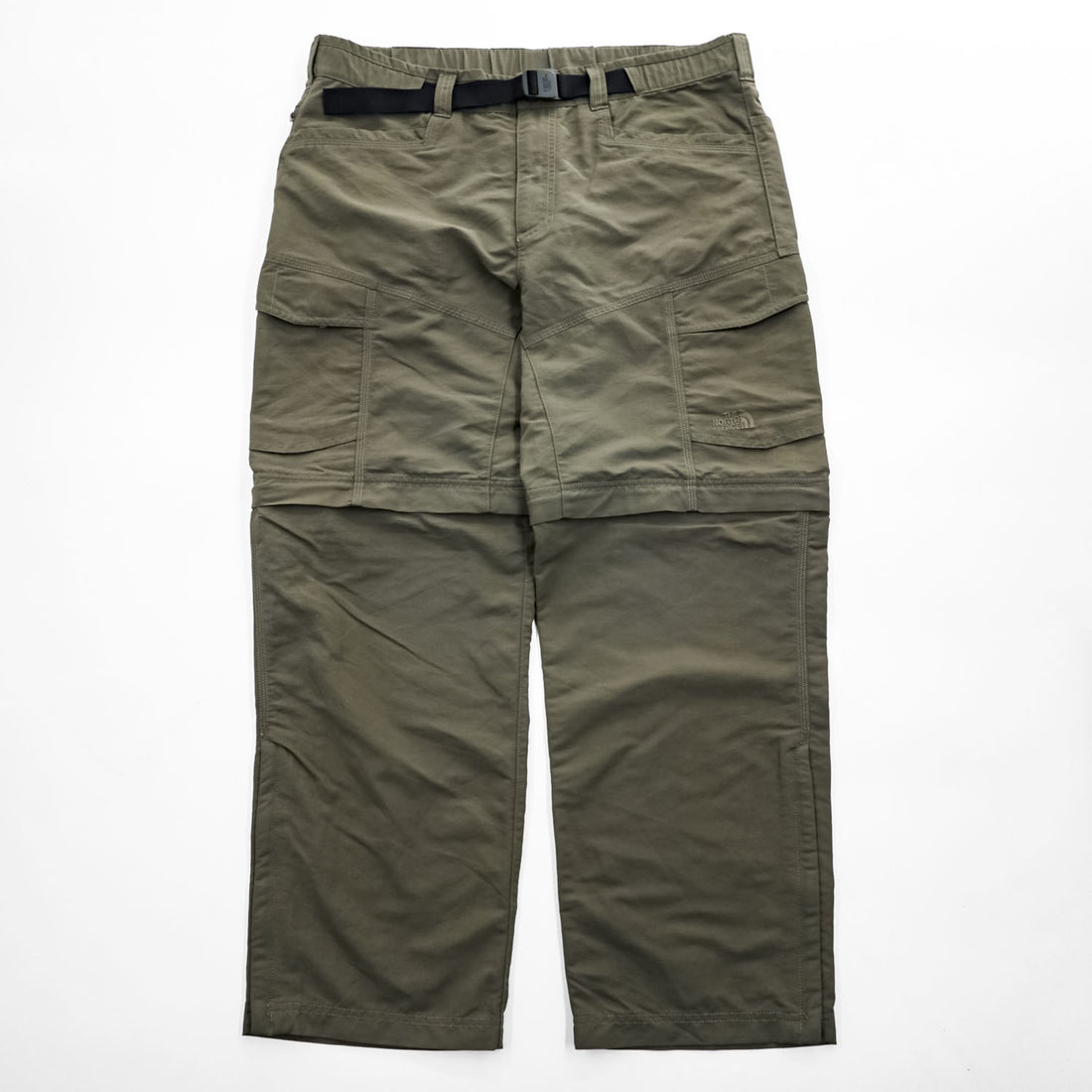 THE NORTH FACE アウトドア コンバーチブルパンツ 2WAY ショートパンツ L カーキ グリーン 防水  ワイド ベルト付 A4J0