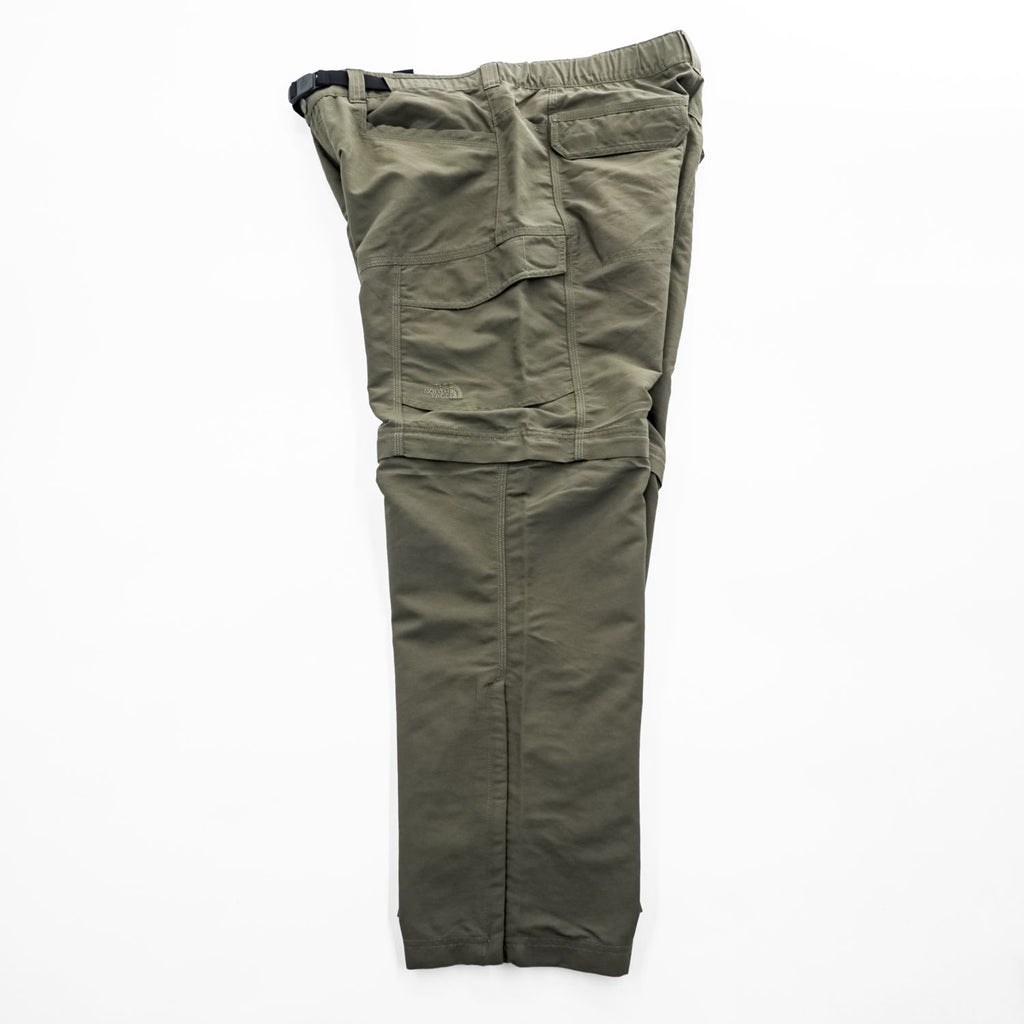 THE NORTH FACE アウトドア コンバーチブルパンツ 2WAY ショートパンツ L カーキ グリーン 防水  ワイド ベルト付 A4J0