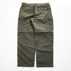 THE NORTH FACE アウトドア コンバーチブルパンツ 2WAY ショートパンツ L カーキ グリーン 防水  ワイド ベルト付 A4J0