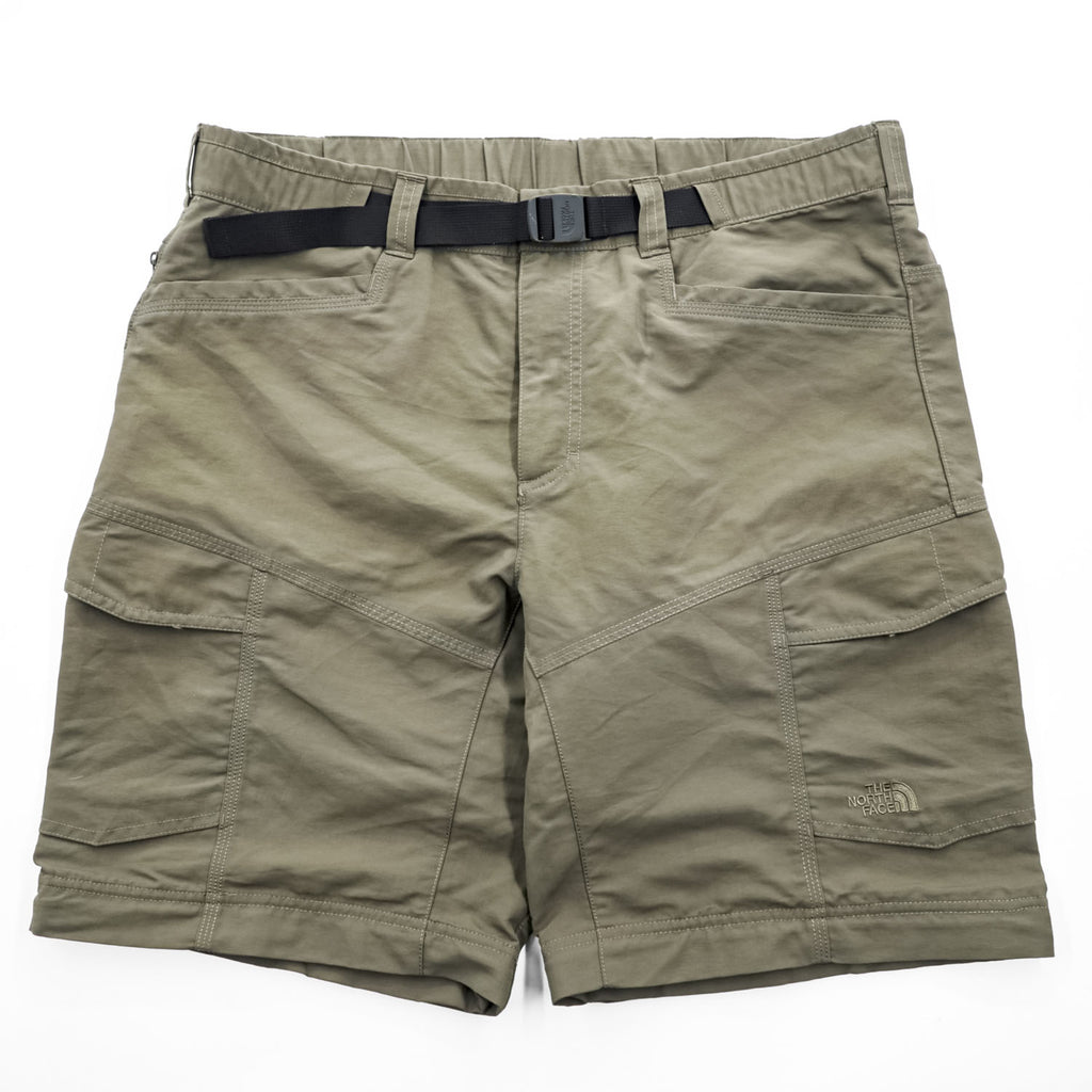 THE NORTH FACE アウトドア コンバーチブルパンツ 2WAY ショートパンツ L カーキ グリーン 防水  ワイド ベルト付 A4J0