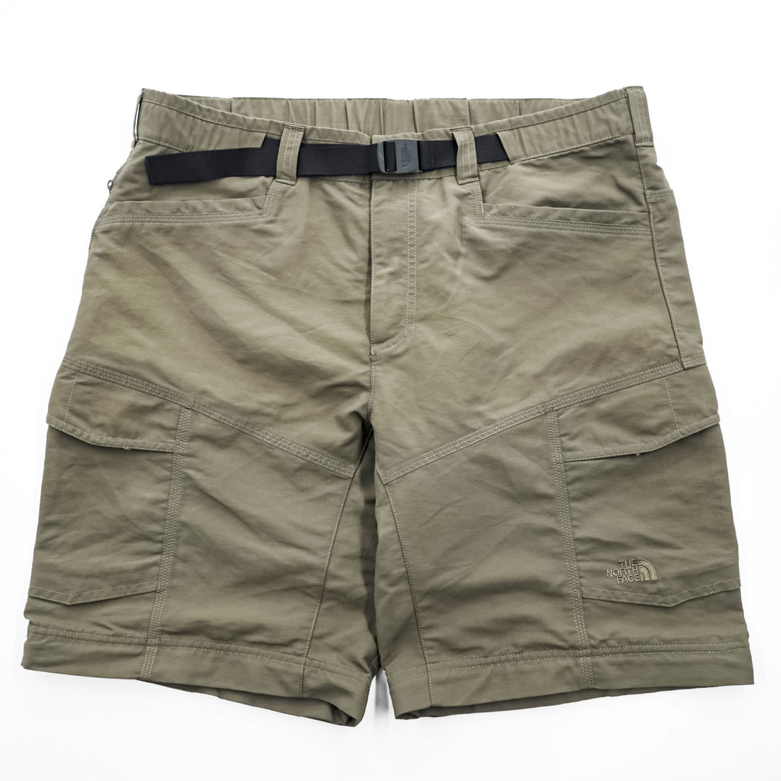 THE NORTH FACE アウトドア コンバーチブルパンツ 2WAY ショートパンツ L カーキ グリーン 防水  ワイド ベルト付 A4J0