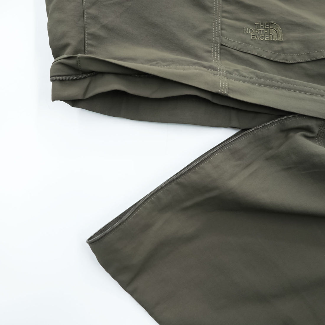 THE NORTH FACE アウトドア コンバーチブルパンツ 2WAY ショートパンツ L カーキ グリーン 防水  ワイド ベルト付 A4J0
