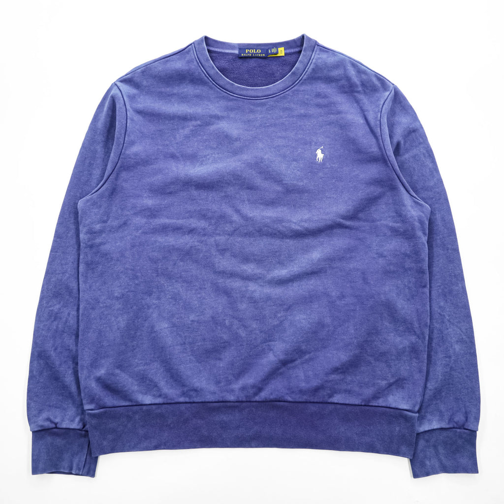 Polo Ralph Lauren クルーネック スウェット トレーナー L ブルー スモールポニー ロゴ 刺繍 トルコ製