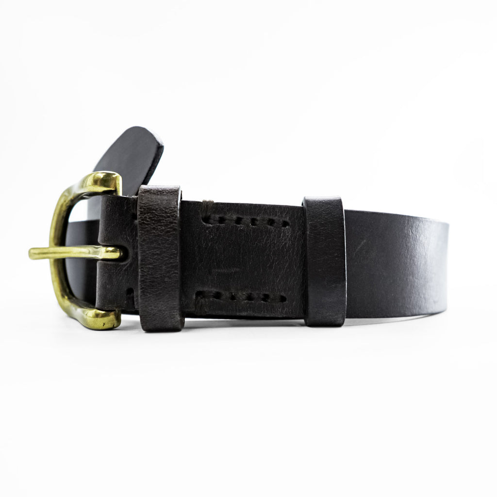 BEAUTY&YOUTH UNITED ARROWS 英国製 ブライドルレザー ベルト ブラウン ゴールド バックル イギリス製