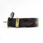 HARDY & PARSONS 英国製 リボンベルト キャンバス 真鍮 ゴールド バックル イングランド製