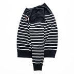 Polo Ralph Lauren ピマコットン ニット セーター XL ブラック ボーダー スモールポニー ロゴ 刺繍 PIMA COTTON