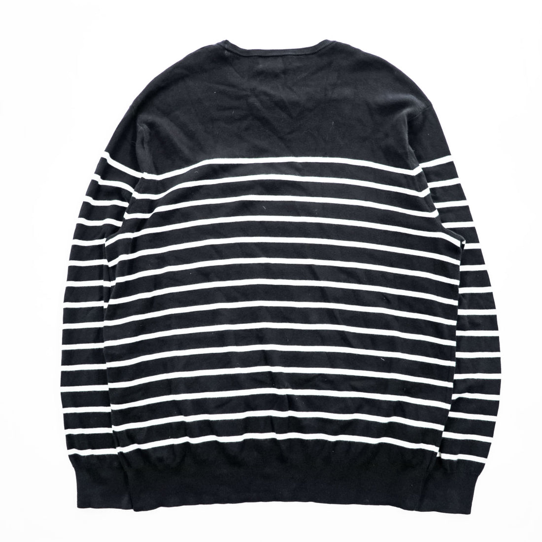 Polo Ralph Lauren ピマコットン ニット セーター XL ブラック ボーダー スモールポニー ロゴ 刺繍 PIMA COTTON