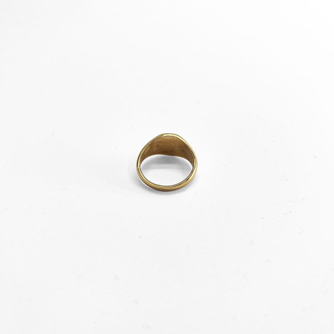 Oval Signet Ring オーバル シグネットリング 印台リング 指輪 21号 ゴールド