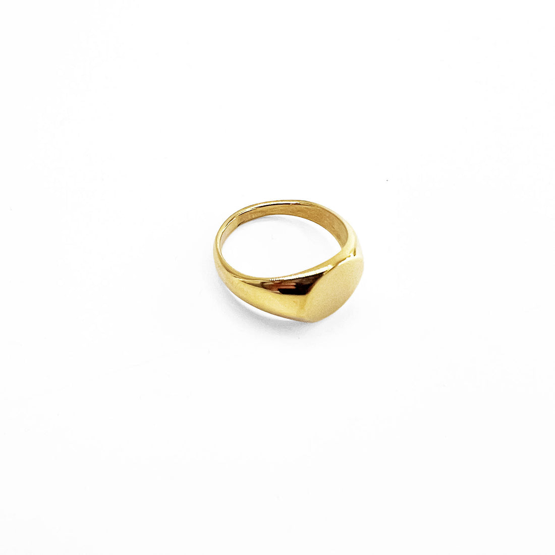 Oval Signet Ring オーバル シグネットリング 印台リング 指輪 21号 ゴールド