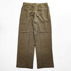 Polo Ralph Lauren 90年代 USA製 ヴィンテージ ワイド 2タック スラックス パンツ L ブラウン プリーツ ダブルカフス グレンチェック TALONジップ