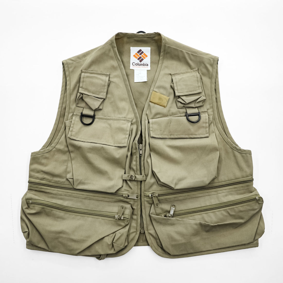 Columbia 1980s Vintage Vest, Size S, Beige, 65/35 Cloth, Item No. 1142