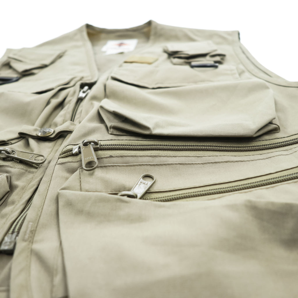 Columbia 1980s Vintage Vest, Size S, Beige, 65/35 Cloth, Item No. 1142