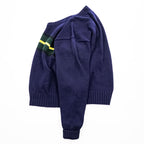 Polo Ralph Lauren 90年代 Vネック ニット セーター XL ネイビー ローゲージ 100％コットン