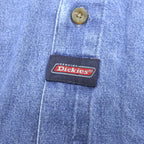 Dickies 長袖デニムシャツ L インディゴ ブルー ボタンダウン 胸ポケット GL300SNB