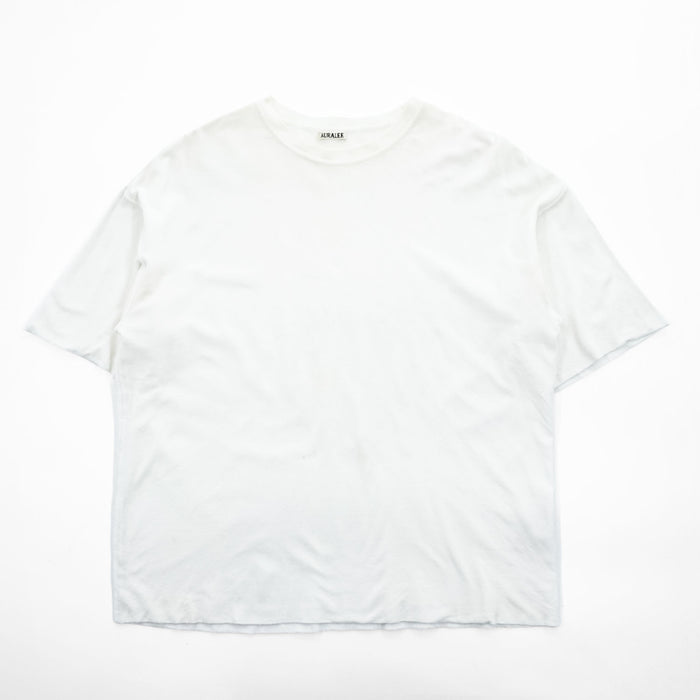 AURALEE 日本製 Tシャツ HARD TWIST AMUNZEN DOUBLE CLOTH TEE L ホワイト A20ST01KN