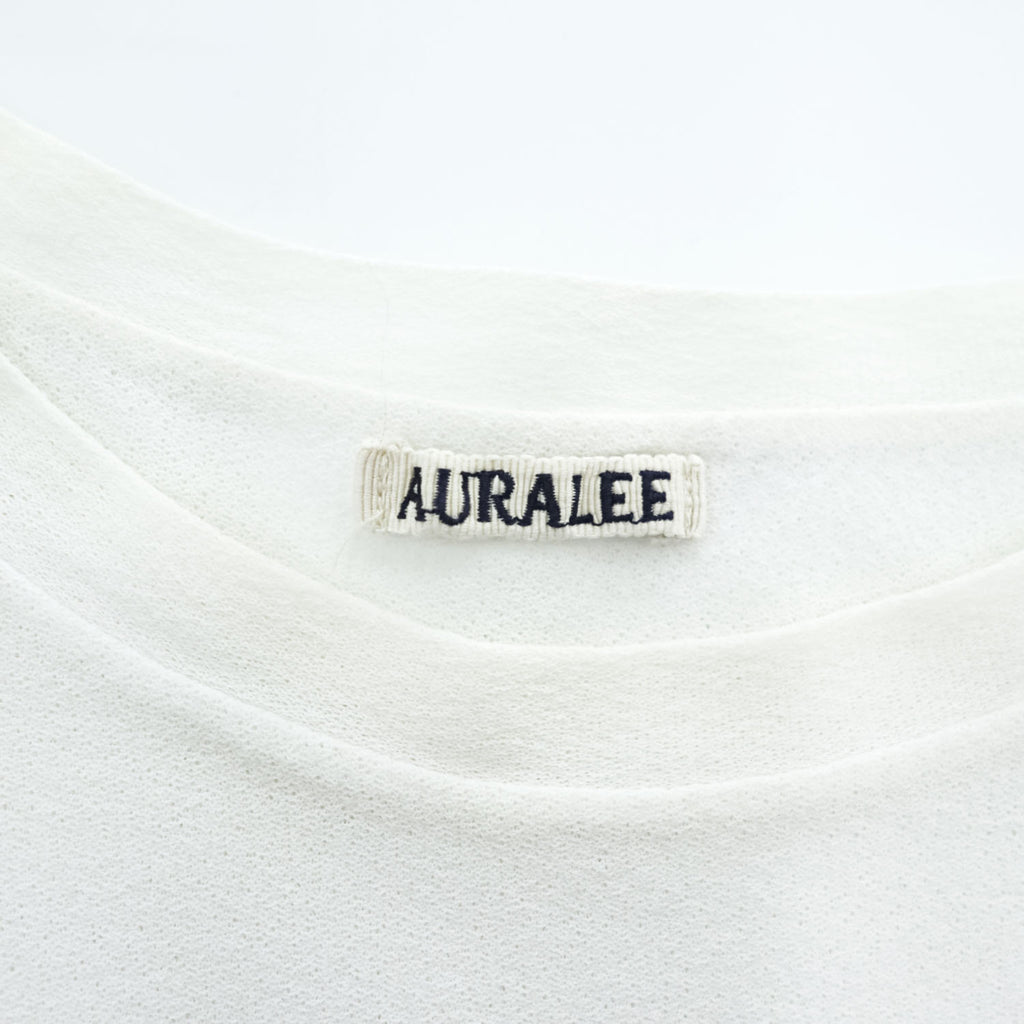 AURALEE 日本製 Tシャツ HARD TWIST AMUNZEN DOUBLE CLOTH TEE L ホワイト A20ST01KN