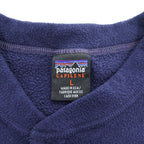 Patagonia USA製 90年代 キャプリーン CAPILENE ヘンリーネック フリーストップ プルオーバー L ネイビー 99年製 ハーフボタン