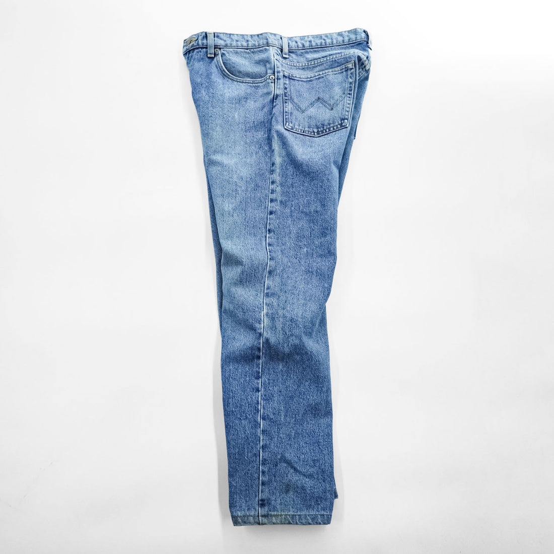 Wrangler 日本製 90年代 ヴィンテージ デニムパンツ ジーンズ L インディゴ ブルー ジッパーフライ レザーパッチ M1906-27