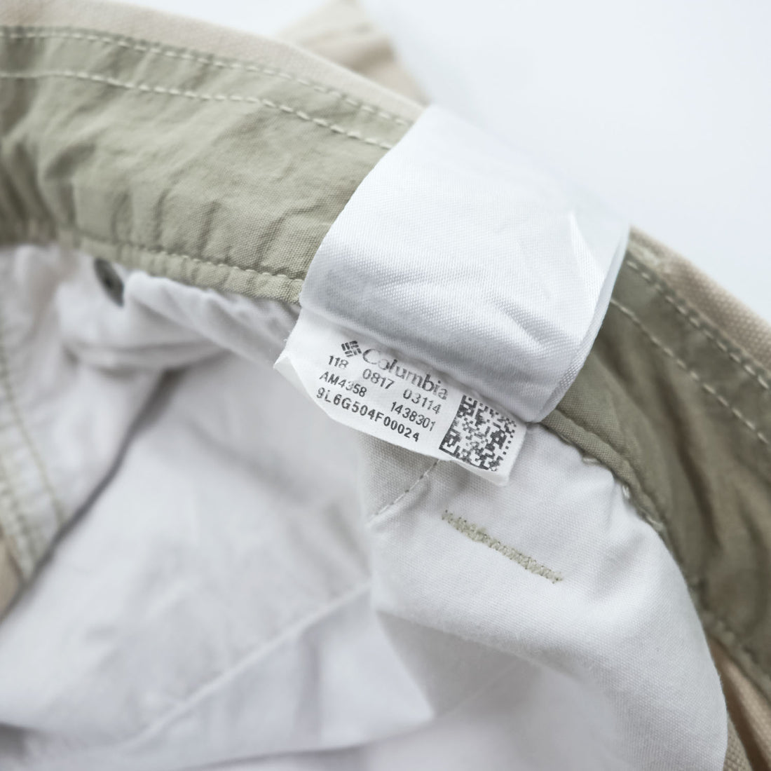 Columbia ダック地 ショートパンツ コットン キャンバス ハーフパンツ XL ベージュ AM4358
