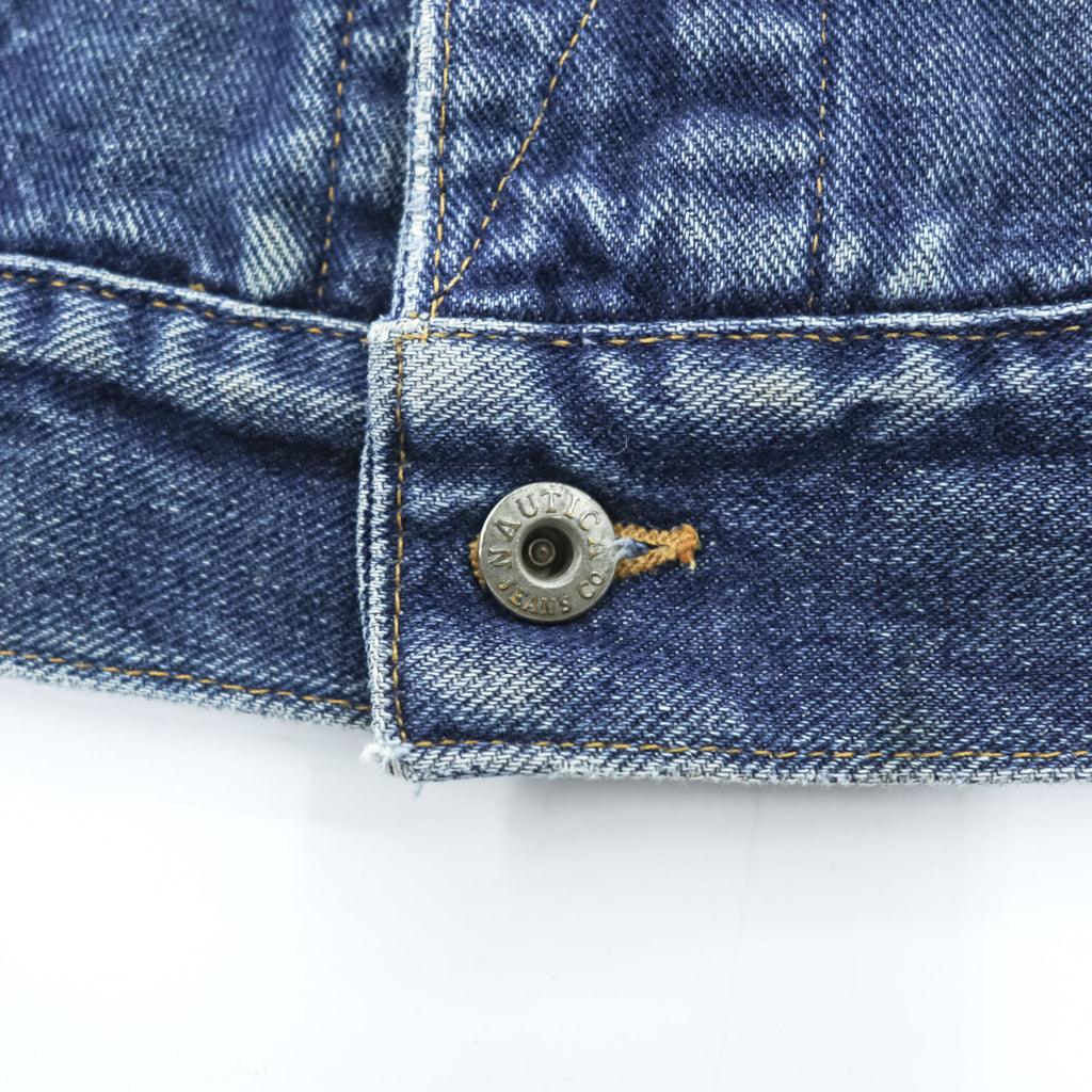 NAUTICA 90年代 USA製 ヴィンテージ デニムジャケット Gジャン L インディゴ ブルー JEANS COMPANY